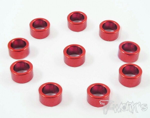 써펀트코리아,Aluminum 4x6x3.0mm Shim 10pcs ( Red ) (#TA-017R)