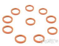 Aluminum 6x8x1.0mm Shim 10pcs ( Orange ) (#TA-049O)