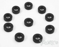 Aluminum 3x6x2.0mm Shim 10pcs ( Black ) (#TA-009BK)