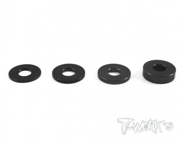 써펀트코리아,Aluminum Shim 3X7.8mm  Set ( Black ) 0.5,0.75,1,2mm each 4pcs. (#TA-069BK)