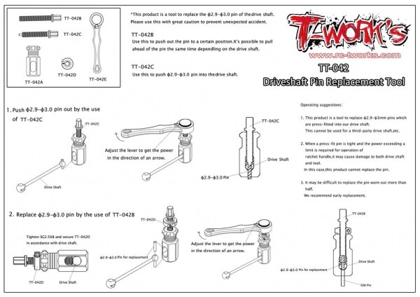 써펀트코리아,Driveshaft Pin Replacement Tool (#TT-042)