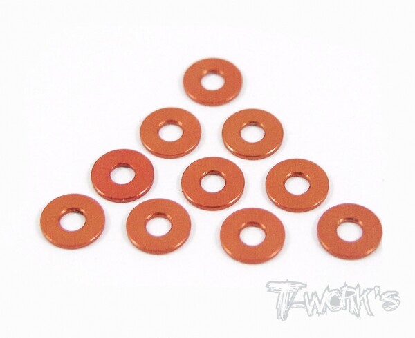 Aluminum Shim 3X7.8X0.75mm ( Orange ) 10pcs. (#TA-053O)