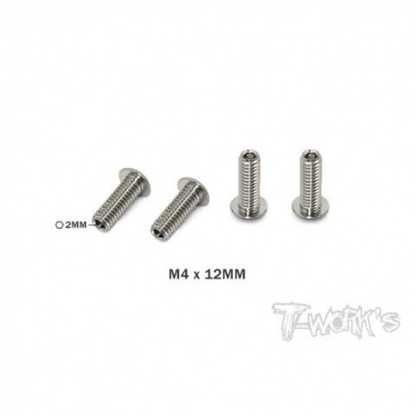 써펀트코리아,4x12mm 64 Titanium Down Stop Screws 4pcs. (#TP-087-D)