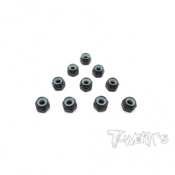 써펀트코리아,Aluminium Lock Nuts 3mm 10pcs. (Black) (#ASS-3LN-BK)