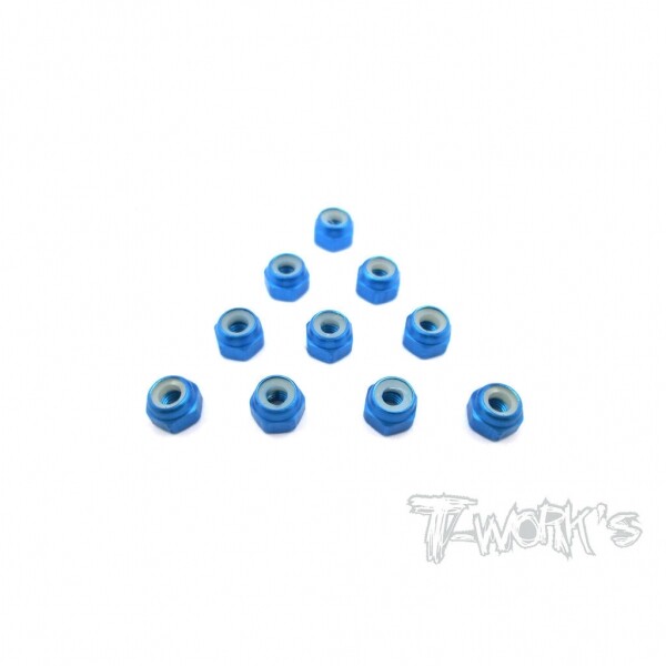 써펀트코리아,Aluminium Lock Nuts 3mm 10pcs. (Tamiya Blue) (#ASS-3LN-TB)
