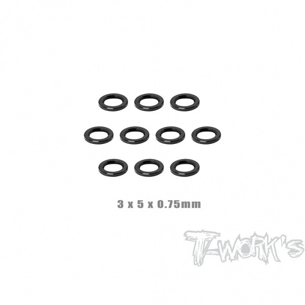 써펀트코리아,Aluminum Shim Set 3x5x0.75mm ( Black ) Each 10pcs. (#TA-159-0.75-BK)
