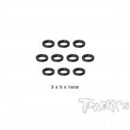 Aluminum Shim Set 3x5x1mm ( Black ) Each 10pcs. (#TA-159-1-BK)