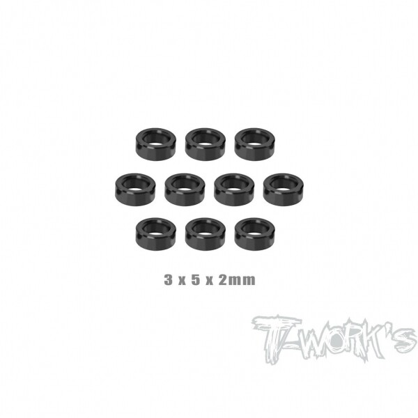 써펀트코리아,Aluminum Shim Set 3x5x2mm ( Black ) Each 10pcs. (#TA-159-2-BK)