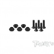 Aluminum Servo Washer (Black) For Sanwa (#TA-032BK)