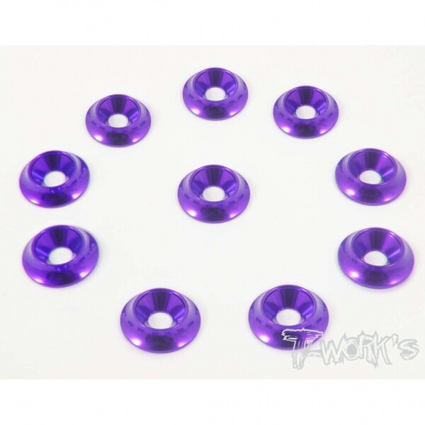 써펀트코리아,Aluminum M3 Counter Large Diamete Washer (Purple) 10pcs. (#TA-005P)