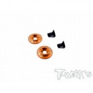 1/10 Aluminum Wing Washer ver.2 (Orange) 2 pcs. (#TO-185O)