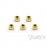 Golden Plated M4 Lock Nuts (5pcs) (#GSS-4LN)