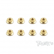 Golden Plated Serrated M4 Wheel Nuts ( 8 pcs.） (#GSS-4SN)