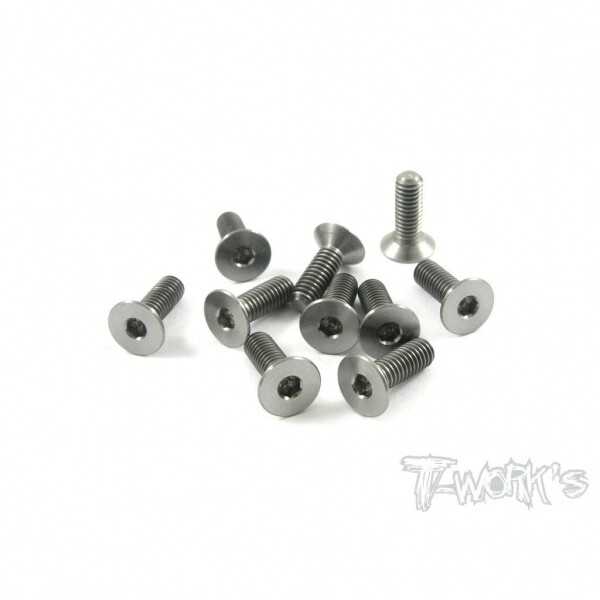 4x12mm 64 Titanium Hex Countersink Screw (#TSS-412C)
