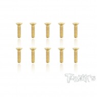 3x12mm Gold Plated Hex. Countersink Screws（10pcs.) (#GSS-312C)