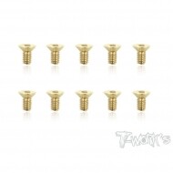 4x8mm Gold Plated Hex. Countersink Screws（10pcs.）(#GSS-408C)
