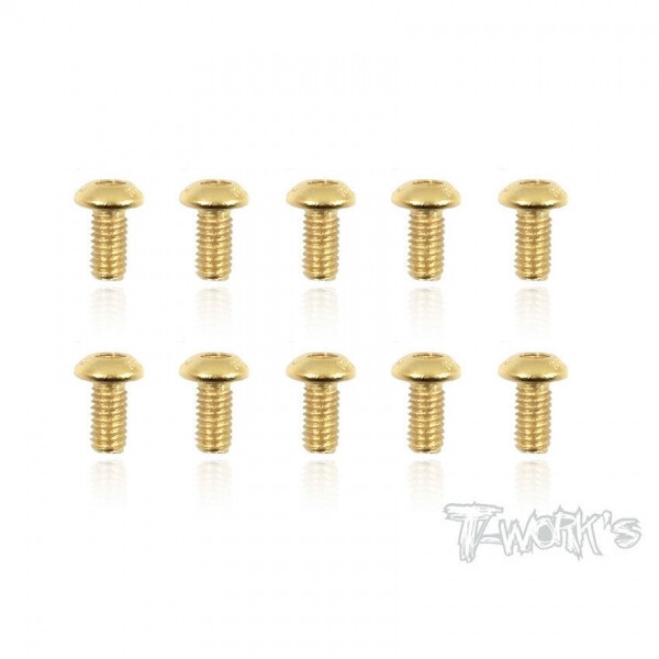 써펀트코리아,3x6mm Gold Plated Button Head Screws（10pcs.）(#GSS-306B)