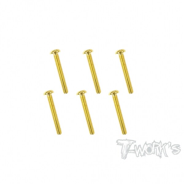 써펀트코리아,3x22mm Gold Plated Button Head Screws（6pcs.）(#GSS-322B)
