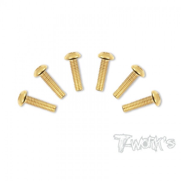 써펀트코리아,4x16mm Gold Plated Button Head Screws（6pcs.）(#GSS-416B)