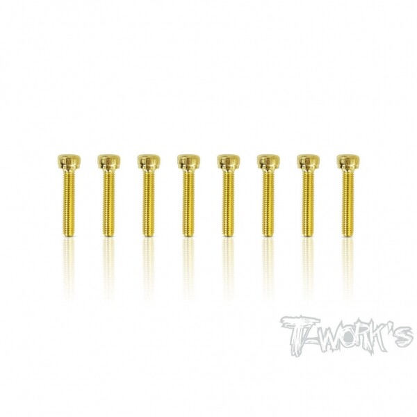 써펀트코리아,3x16mm Gold Plated Hex. Socket Head Screws（8pcs.）(#GSS-316H)