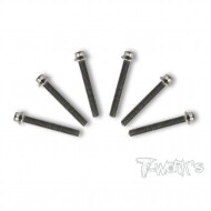 3x25mm 64Titanium Hex. Socket Head Screw ( 6pcs.) (#TSS-325H)