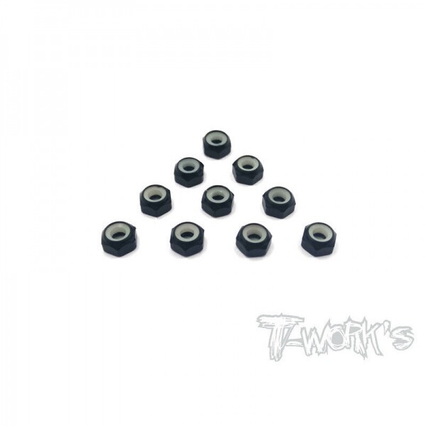 써펀트코리아,Aluminium Short Lock Nuts 3mm 10pcs. (Black) (#ASS-3SLN-BK)