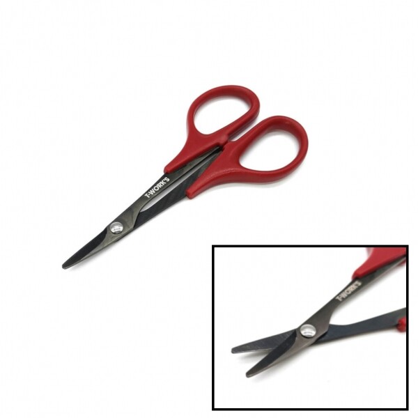 써펀트코리아,Black Titanium Nitride Lexan Curved Scissor (#TT-021-BK)