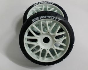 써펀트코리아,Tyre GT 1/8 premount white medium (2) (#215016)