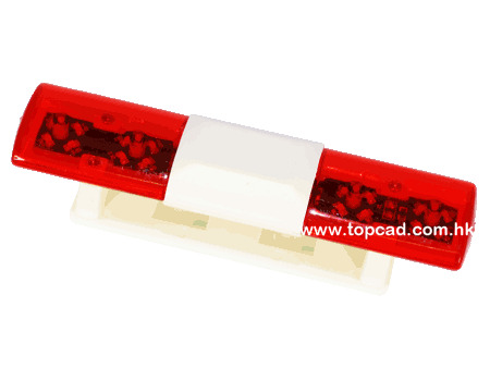 Roof Emergency Vehicle Light Bar / red (#56366)
