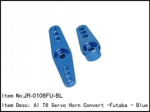 써펀트코리아,Al T6 Servo Horn Convert -Futaba - Blue (#JR-0108FU-BL)