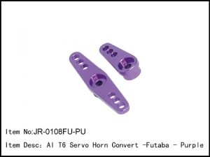 써펀트코리아,Al T6 Servo Horn Convert -Futaba - Purple (#JR-0108FU-PU)