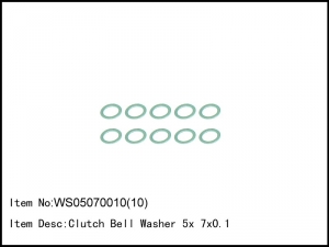 써펀트코리아,Clutch Bell Washer 5x7x0.1 (10) (#WS05070010)