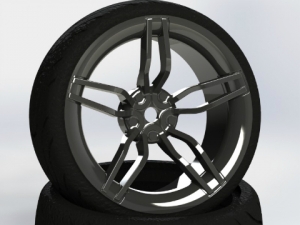 CR Model 1/10 Touring Drift Wheel Nature Black (2) (#2FNK)