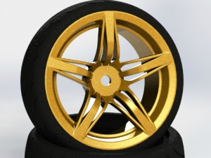 써펀트코리아,CR Model 1/10 Touring Drift Wheel Gold (2) (#12FG)