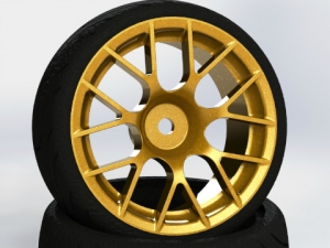 써펀트코리아,CR Model 1/10 Touring Drift Wheel Gold (2) (#CHG)