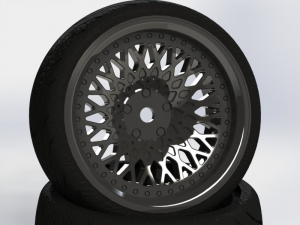 CR Model 1/10 Touring Drift Wheel Nature Black offset 3 (2) (#CLSNK)