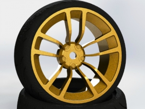 써펀트코리아,CR Model 1/10 Touring Drift Wheel Gold (2) (#SBDG)