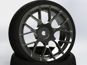 써펀트코리아,CR Model 1/10 Drift Tires+Wheels Nature Black  (2) (#CHNK-D1)