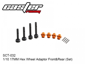 써펀트코리아,1/10 17MM Hex Wheel Adaptor Front&Rear (Set) (#SCT-032)