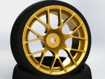 CR Model 1/10 Touring Drift Wheel Gold (2) (#CHG)